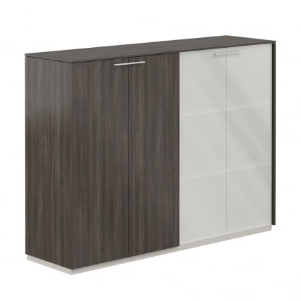 Шкаф средний двойной Атлас НЗ-0305+НЗ-0335.БТ.БТ.ГЛМ Бренсон Трюфель / Atlas NZ-0305+NZ-0335.BT.BT.GLM_0