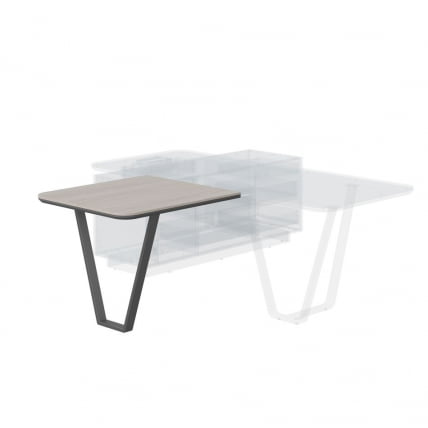 Брифинг-приставка Лине СФ-573409.1 Дуб серый Черный графит / Line_0