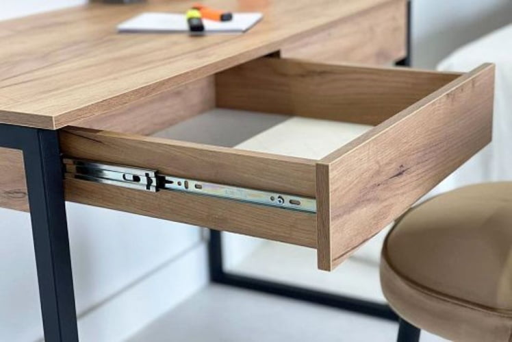 Стол Юниор СМУ-01 дуб крафт золотой/черный муар / SMU-01_4