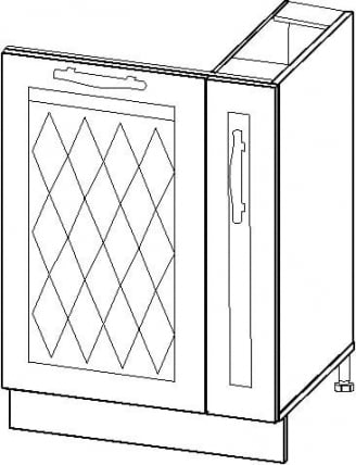 Панель для посудомоечной машины с бутылочницей Тиффани 19.68_2