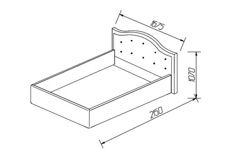 Кровать Стелла, 1400*2000 мм, велюр Бренди лайт 03, кремовый_1