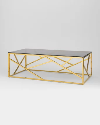 Журнальный стол АРТ ДЕКО 120кс60 золото стекло смоке / 120x60 smoke_1
