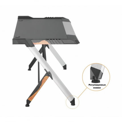 Стол для геймеров ЛУМИ ГМД01-1 c РБГ подсветкой / LUMI GMD01-1 c RBG_9