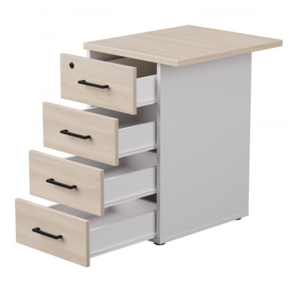 Тумба приставная с топом Еверпроф ЕВО 254Т1203 Дуб Соната Белый / Everprof EVO_1
