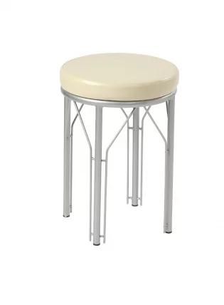Табурет CТ 02 металлик,винилкожа Бежевый / CТ_0