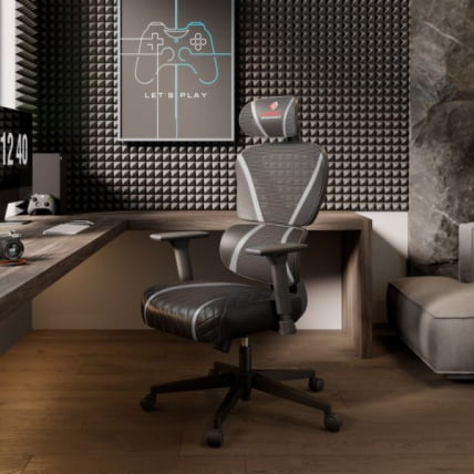 Эргономичное компьютерное кресло (для геймеров) Еурека Норн, Грей / Eureka Norn, Grey_14