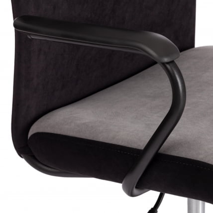 Кресло ФЛЙ флок , серый/черный, 29/35 / FLY_6