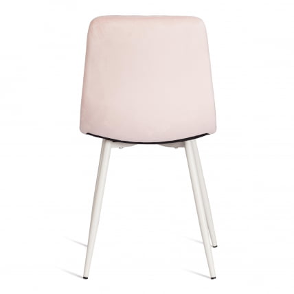 Стул CХИЛЛЙ (мод. 7094-1) вельвет/металл, 44,5х52,5х86 см, пинк (розовый) ХЛР39 / белый / CHILLY (mod. pink HLR39_3