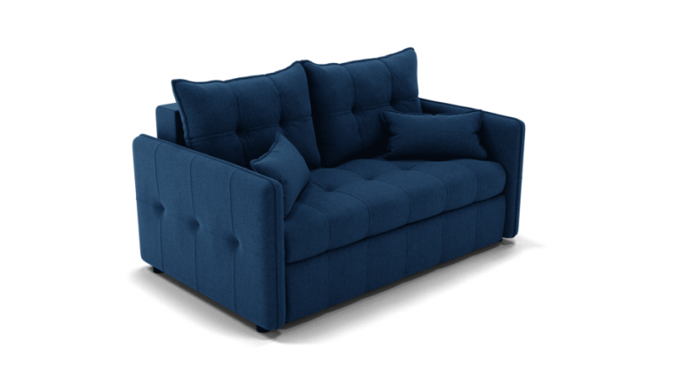 Диван Палермо (ЗР) Цвет фасада: Синий; Тип: Прямой; Материал фасада: Металл/Велюр_0