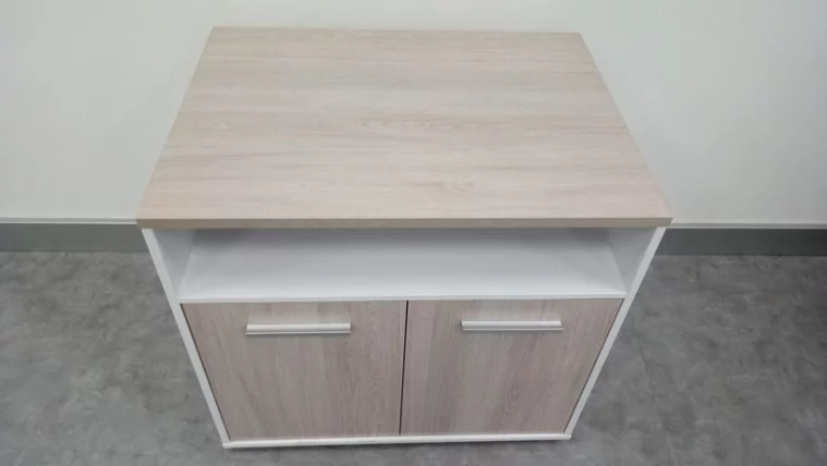 Тумба для оргтехники Дека 9.05.11 Дуб Сантана светлый/Белый / Deka_4