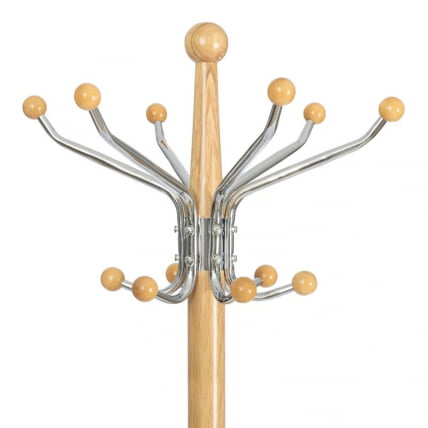 Вешалка Химавари (мод. ГХ-8014) дерево/хром/мрамор, 37 кс 37 кс 175 см, Вхите (Белый) / Натурал (натуральный) / Himawari (mod. GH-8014) x x White Natural_3