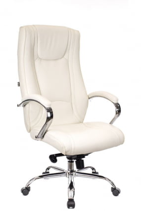 Кресло руководителя Кинг М экокожа Кремовый / King M_0