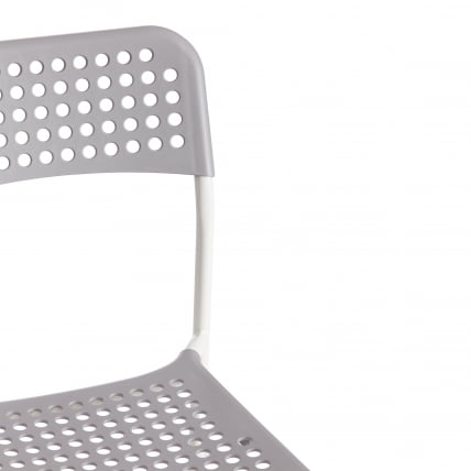 Стул АДДЕ (мод. C-049) металл/пластик, 39 х 49 х 78 см, Грей (серый) /Вхите (белый) / ADDE (mod. C-049) Grey /White_8