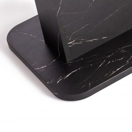Стол обеденный СМАРТ ЛДСП, 105-140х68,6х75 см, Мрамор Блэк Роял/Белый / SMART_13