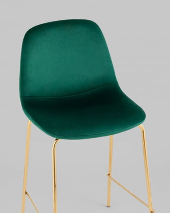 Стул полубарный Валенсия СН велюр Зеленый золотые ножки / SN_3