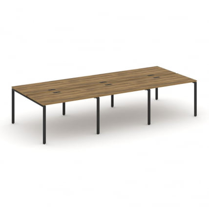 Рабочая станция двухсторонняя на 6 мест CОНCЕПТ CН.ДРС-010 Сандал Янтарный Черный / CONCEPT CN.DRS-010_0