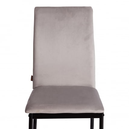 Стул CАПРИ (мод. БC565-ДC) металл, флок, 43 х 53 х 92 см, Лигхт грей (светло-серый) ХЛР14 / черный / CAPRI (mod. BC565-DC) Light grey HLR14_5