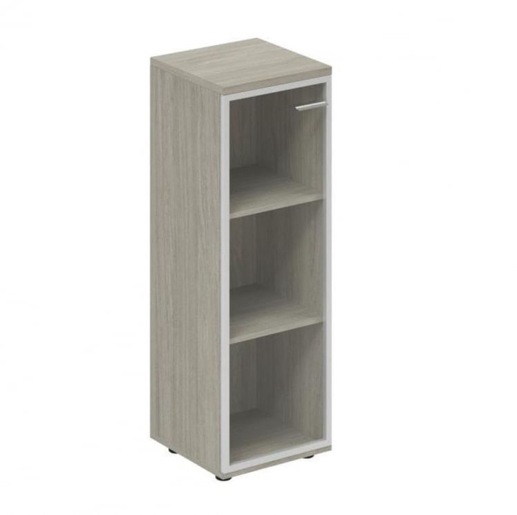 Шкаф средний со стеклом, задняя стенка ЛДСП (левый) Винг ВН.812.ОЛ.АЛ.Л Дуб светлый / Wing WN.812.OL.AL.L_0