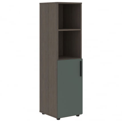 Шкаф-колонка с глухой малой дверью (левый) ВЕЛИОН ВМCС 40.5 Л Нефрит Дуб Сильвер / VELION VMCS L_0