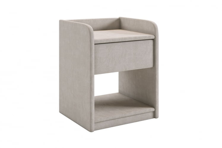 Тумба прикроватная Аманда 2 ТМ-003.2 галька (велюр) / TM-003.2_0