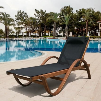 Шезлонг-лежак Мальта АФМ-511А Блаcк / AFM-511A Black_0