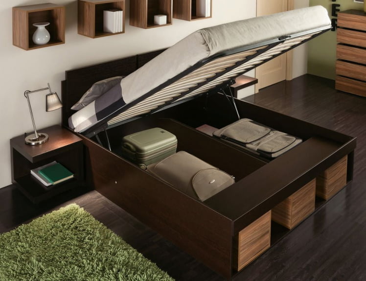 Кровать 1 (1800) ХЙПЕР Венге (спальня) / HYPER_0