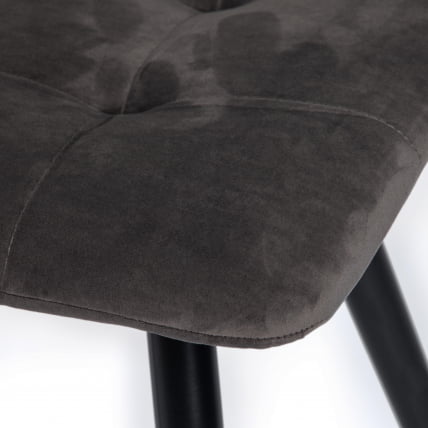 Стул CХИЛЛЙ (мод. 7095-1) / 1 шт. в упаковке ткань/металл, 45кс53х88 см, высота до сиденья 50 см, темно-серый баркхат 14/черный / CHILLY (mod. 45x53х88 barkhat_7