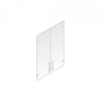 Шкаф для сувениров (глухие+прозрачные двери без рамки) Пр.Ш-2+Пр.ДШ-2СБ Аттика_1