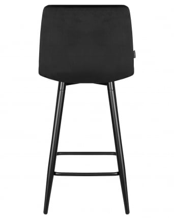 Стул полубарный ДОБРИН ОЛИВИА (черные матовые ножки, черный велюр (108-77)) / DOBRIN OLIVIA_4