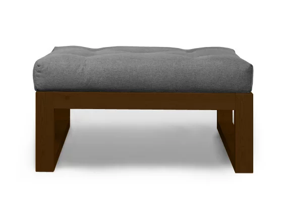 Пуфик Демоку СТ серебристо-серый_темный дуб / Demoku_0