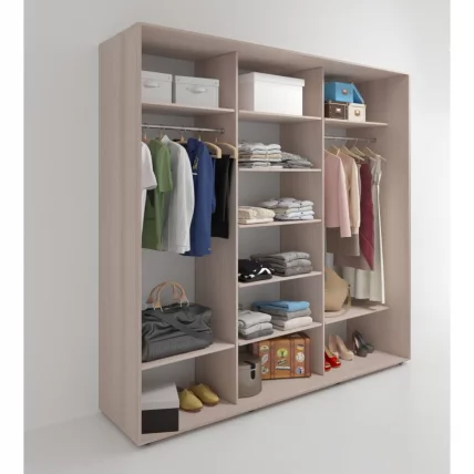 Шкаф-купе 3-х дверный Акцент-Дуэт Д 1800х600 Ясень шимо светлый_1