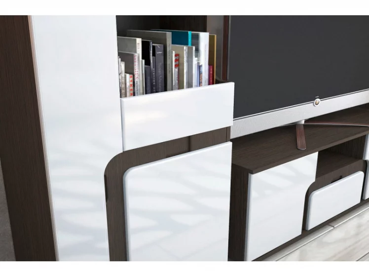 Шкаф Марсель 800 Венге Белый глянец_4