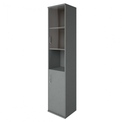 Шкаф высокий узкий правый Рива А.СУ-1.4 Пр Серый / Riva_0