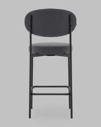 Стул Полубарный Бриф ДД ПБ велюр темно-серый / DD_3