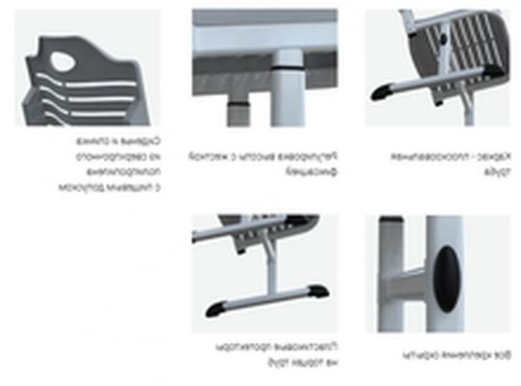 Ученический стул пластиковый (рост 3-5) Зеленый/Каркас серый_1