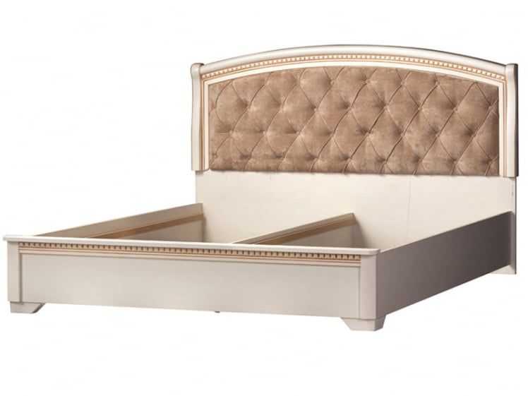 Кровать 1600 Парма 805 Кремовый белый Патина_0