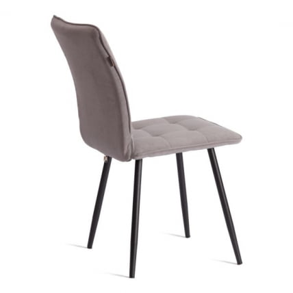 Стул обеденный Бари (2 шт. в упаковке) ЛТ, велюр, серый/черный, 29, 41х55х89 см / Bari LT,_3