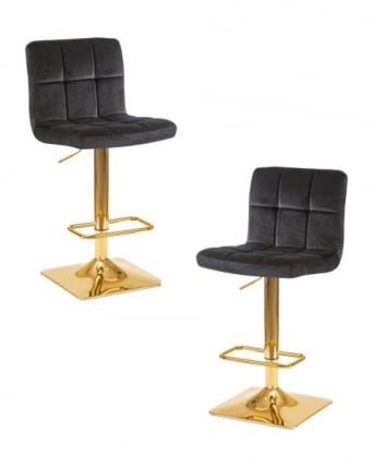Стул барный ДОБРИН ГОЛДИЕ (черный велюр (МДЖ9-101)) 2 шт / DOBRIN GOLDIE (MJ9-101))_0