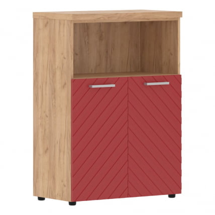 Шкаф с глухими малыми дверьми и топом Торр ЛУКС ТЛМC 85.3 Дуб Бофорд Красный / Torr LUX TLMC_0