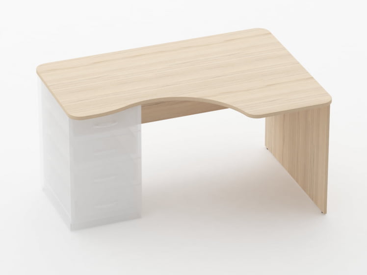 Стол угловой под встроенную тумбу Глассй 1.141.14Пр Туя / Glassy_0