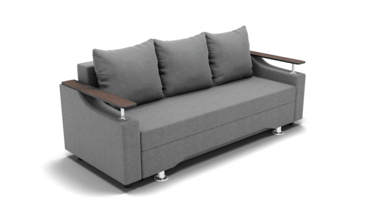 Диван Манго (ЗР) Цвет фасада: Светло серый; Тип: Прямой; Материал фасада: Металл/Велюр_0