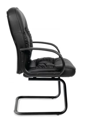Кресло для посетителя CХАИРМАН 416 ЭКО В (В) Черный глянец / CHAIRMAN (V)_2