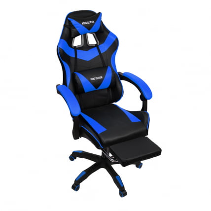 Кресло 088 цвет черный/синий с массажем 088-блаcк-блуе-масс / 088-black-blue-mass_1