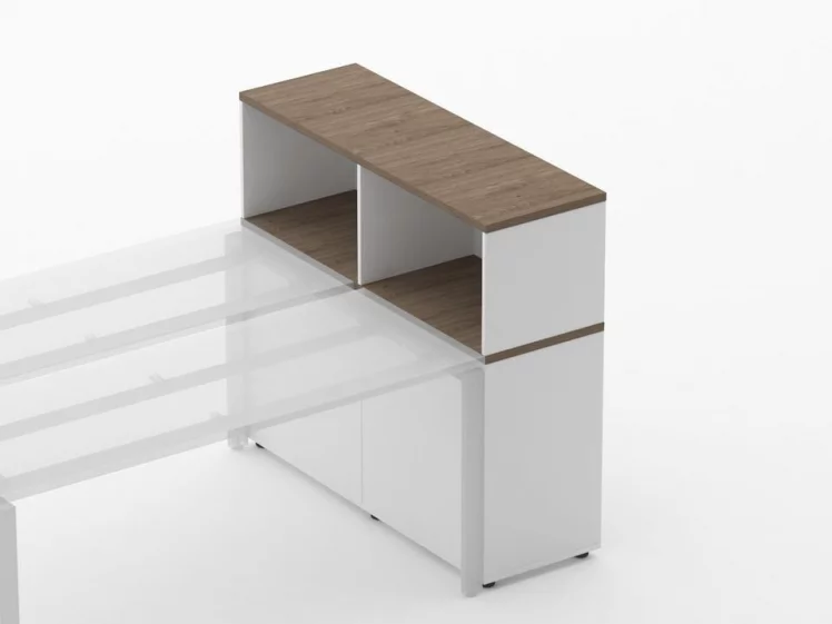 Тумба комбинированная высокая для рабочего модуля Дека 9.04.125 Дуб Верцаска/Белый / Deka_3