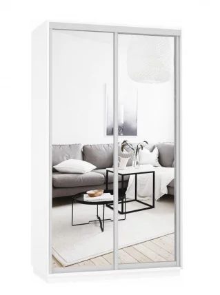 Шкаф-купе двухдверный Экспресс Хит Экспенс Белый снег_0