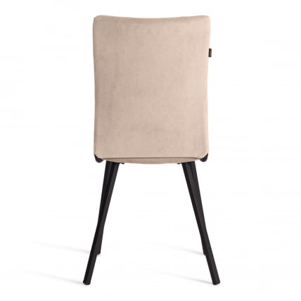 Стул обеденный Ла Роуссе (2 шт. в упаковке) НЕВ, велюр, бежевый/черный, 7, 45х55х93 см / La Rousse NEW,_4