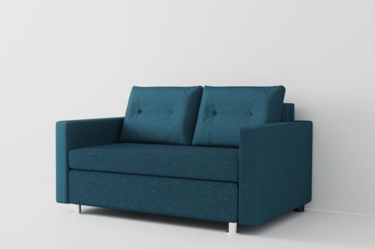 Диван трансформер Лоджия (Берхоусе) Цвет фасада: Азур; Тип: Прямой; Материал фасада: Рогожка / (Berhouse)_0