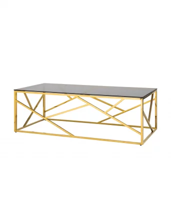 Журнальный стол АРТ ДЕКО 120кс60 золото стекло смоке / 120x60 smoke_0