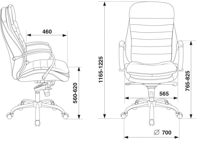 Кресло руководителя Бюрократ Т-9950/БЛАCК / T-9950/BLACK_4