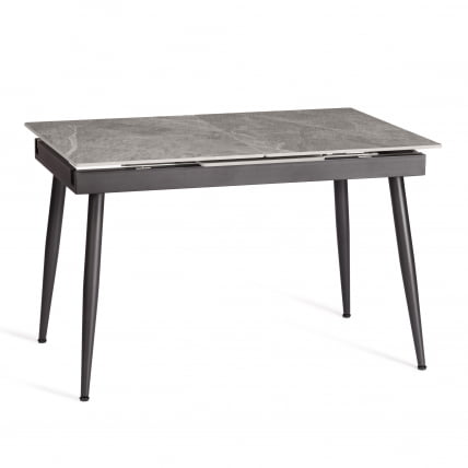 Стол обеденный Балморал / Балморал столешница керамика (глянцевая) / опоры металл, серый/черный, (120+40)х80х75 см / Balmoral_0